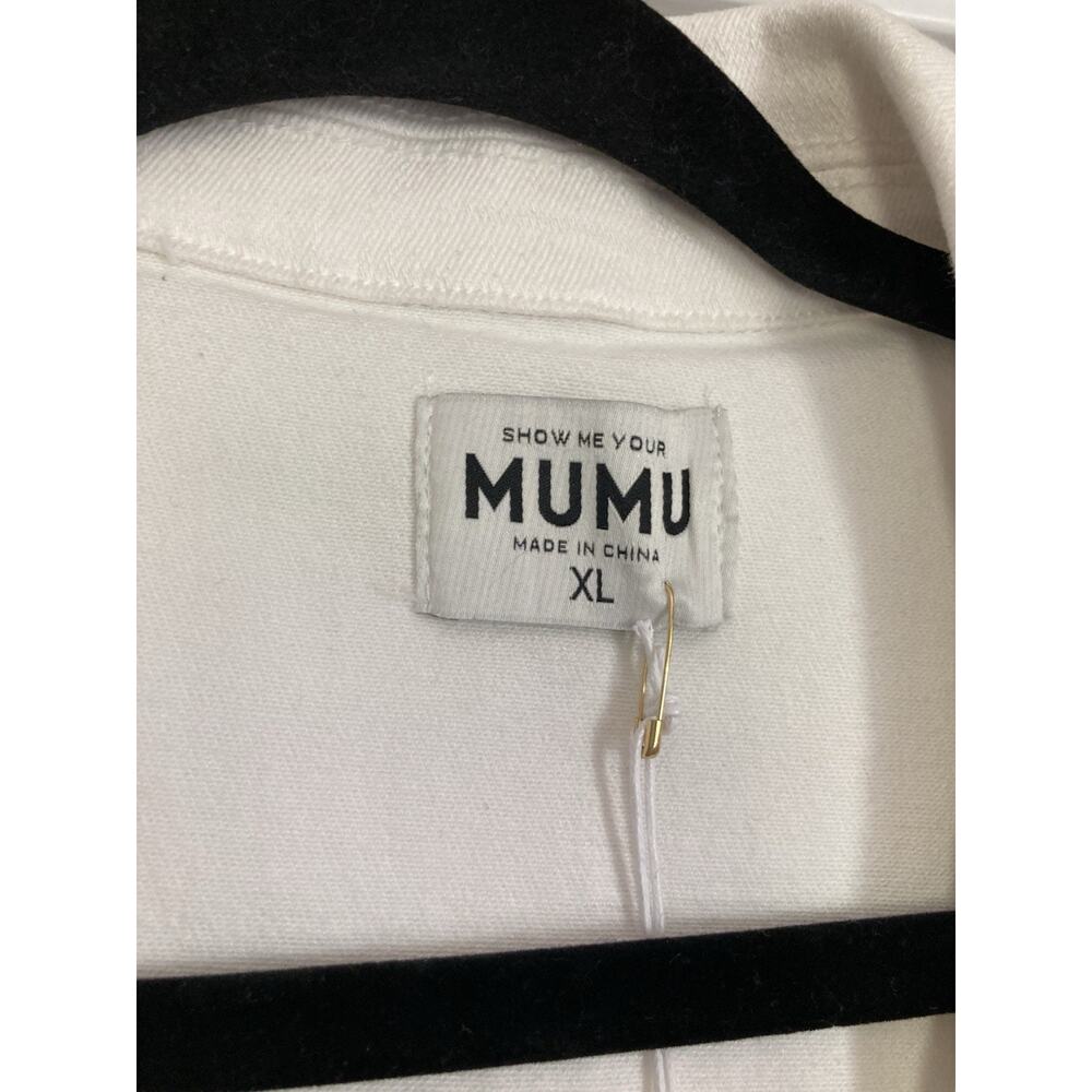 Revole Show Me Your MuMu Jacksonville Cropped Jumpsuit White Womens Size XL - Picture 5 of 9